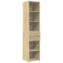 Aparador de madera de ingeniería roble Sonoma 40x42,5x185 cm de , Aparadores - Ref: Foro24-3281443, Precio: 128,93 €, Descuen...