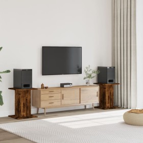 Soportes altavoces 2 uds madera roble ahumado 30x30x60 cm de , Soportes para altavoces - Ref: Foro24-852658, Precio: 54,95 €,...