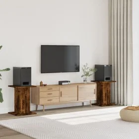 Soportes altavoces 2 uds madera roble ahumado 30x30x60 cm de , Soportes para altavoces - Ref: Foro24-852658, Precio: 53,93 €,...
