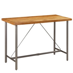 Mesa alta de bar teca maciza reciclada 150x70x106 cm en Mesas de comedor | Comprar online en Foru.es