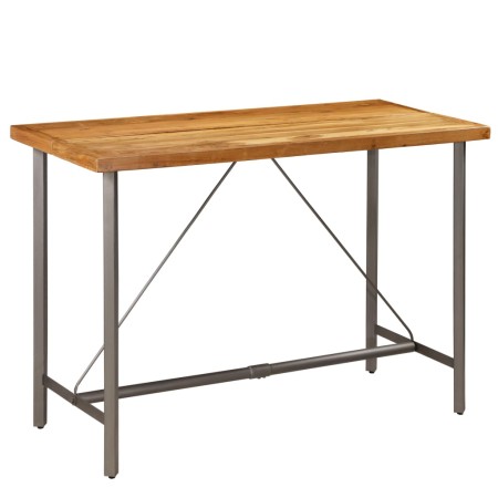 Mesa alta de bar teca maciza reciclada 150x70x106 cm en Mesas de comedor | Comprar online en Foru.es