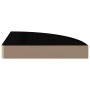 Estante flotante de esquina MDF negro brillo 25x25x3,8 cm en Estanterías | Comprar online en Foru.es