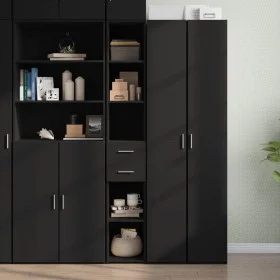 Aparador de madera de ingeniería negro 30x42,5x185 cm de , Aparadores - Ref: Foro24-846237, Precio: 101,31 €, Descuento: %