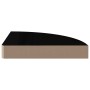 Estantes flotantes esquina 4 uds MDF negro brillo 25x25x3,8 cm en Estanterías | Comprar online en Foru.es
