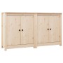 Aparador 2 uds de madera maciza de pino 70x35x80 cm de vidaXL, Aparadores - Ref: Foro24-3114064, Precio: 213,53 €, Descuento: %