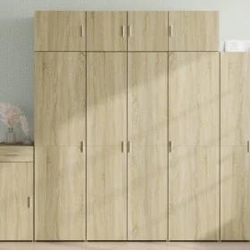 Aparador de madera de ingeniería roble Sonoma 80x42,5x185 cm de , Aparadores - Ref: Foro24-3281436, Precio: 199,03 €, Descuen...