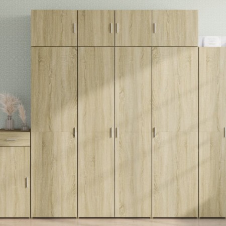 Aparador de madera de ingeniería roble Sonoma 80x42,5x185 cm de , Aparadores - Ref: Foro24-3281436, Precio: 198,63 €, Descuen...