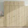 Aparador de madera de ingeniería roble Sonoma 80x42,5x185 cm de , Aparadores - Ref: Foro24-3281436, Precio: 198,63 €, Descuen...