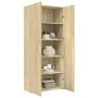 Aparador de madera de ingeniería roble Sonoma 80x42,5x185 cm de , Aparadores - Ref: Foro24-3281436, Precio: 198,63 €, Descuen...