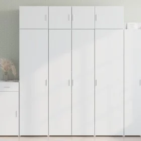 Aparador alto madera de ingeniería blanco 80x42,5x185 cm de , Aparadores - Ref: Foro24-3281434, Precio: 236,33 €, Descuento: %