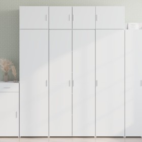 Aparador alto madera de ingeniería blanco 80x42,5x185 cm de , Aparadores - Ref: Foro24-3281434, Precio: 221,18 €, Descuento: %