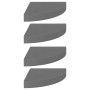 Estante flotante de pared 4 uds MDF gris brillo 25x25x3,8 cm en Estanterías | Comprar online en Foru.es