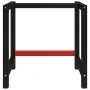 Black and red metal workbench structure 150x57x79 cm by vidaXL, Table legs - Ref: Foro24-147927, Price: 77,77 €, Discount: %