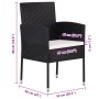 Sillas de jardín con cojines crema 2 uds ratán sintético negro de , Sillas de jardín - Ref: Foro24-318724, Precio: 98,82 €, D...