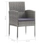 Sillas de jardín con cojines grises 2 uds ratán sintético gris de , Sillas de jardín - Ref: Foro24-318705, Precio: 88,23 €, D...