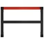 Black and red metal workbench structure 150x57x79 cm by vidaXL, Table legs - Ref: Foro24-147927, Price: 77,77 €, Discount: %