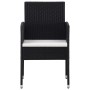 Sillas de jardín con cojines crema 4 uds ratán sintético negro de , Sillas de jardín - Ref: Foro24-318707, Precio: 157,59 €, ...