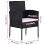 Sillas de jardín con cojines crema 4 uds ratán sintético negro de , Sillas de jardín - Ref: Foro24-318707, Precio: 157,59 €, ...