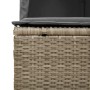 Tumbona doble con techo y cortinas ratán sintético gris claro de , Tumbonas - Ref: Foro24-368104, Precio: 262,19 €, Descuento: %