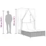 Tumbona doble con techo y cortinas ratán sintético gris claro by , Loungers - Ref: Foro24-368104, Price: 292,19 €, Discount: %