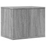 Organizador escritorio madera ingeniería gris 36x26x29,5 cm de , Clasificación y organización - Ref: Foro24-848050, Precio: 3...