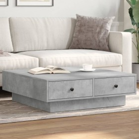 Mesa de centro madera de ingeniería gris hormigón 90x90x28 cm de , Mesas de centro - Ref: Foro24-848090, Precio: 107,27 €, De...