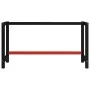 Workbench black and red metal structure 150x57x79 cm by vidaXL, Table legs - Ref: Foro24-147929, Price: 78,23 €, Discount: %