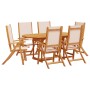 Juego comedor de jardín 7 pzas madera maciza acacia y textileno de , Conjuntos de jardín - Ref: Foro24-3279281, Precio: 693,4...
