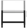 Estructura de banco de trabajo 2 uds metal 85x(69-95,5)cm negro de vidaXL, Patas para mesas - Ref: Foro24-147933, Precio: 67,...