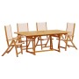 Juego comedor de jardín 5 pzas madera maciza acacia y textileno de , Conjuntos de jardín - Ref: Foro24-3279274, Precio: 645,0...
