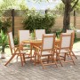 Juego comedor de jardín 7 pzas madera maciza acacia y textileno de , Conjuntos de jardín - Ref: Foro24-3279295, Precio: 691,8...