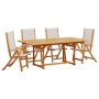 Juego comedor de jardín 5 pzas madera maciza acacia y textileno de , Conjuntos de jardín - Ref: Foro24-3279288, Precio: 643,6...