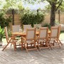 Juego comedor de jardín 9 pzas madera maciza acacia y textileno de , Conjuntos de jardín - Ref: Foro24-3279319, Precio: 1,00 ...