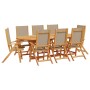 Juego comedor de jardín 9 pzas madera maciza acacia y textileno de , Conjuntos de jardín - Ref: Foro24-3279319, Precio: 1,00 ...