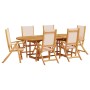 Juego comedor de jardín 7 pzas madera maciza acacia y textileno de , Conjuntos de jardín - Ref: Foro24-3279276, Precio: 775,9...