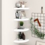 Estantes flotantes de pared 4 uds MDF blanco 25x25x3,8 cm en Estanterías | Comprar online en Foru.es