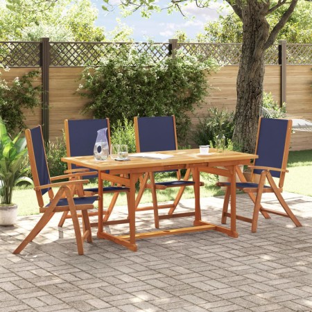 Juego comedor de jardín 5 pzas madera maciza acacia y textileno de , Conjuntos de jardín - Ref: Foro24-3279310, Precio: 507,7...