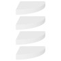 Estantes flotantes de pared 4 uds MDF blanco 25x25x3,8 cm en Estanterías | Comprar online en Foru.es