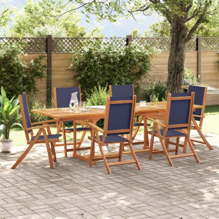 Juego comedor de jardín 7 pzas madera maciza acacia y textileno de , Conjuntos de jardín - Ref: Foro24-3279306, Precio: 794,4...