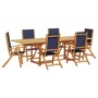 Juego comedor de jardín 7 pzas madera maciza acacia y textileno de , Conjuntos de jardín - Ref: Foro24-3279306, Precio: 794,4...