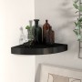 Estante flotante de esquina MDF negro 25x25x3,8 cm en Estanterías | Comprar online en Foru.es