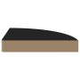 Estante flotante de esquina MDF negro 25x25x3,8 cm en Estanterías | Comprar online en Foru.es