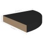 Estante flotante de esquina MDF negro 25x25x3,8 cm en Estanterías | Comprar online en Foru.es
