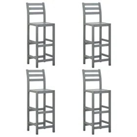 Küchenhocker 4 Einheiten aus massivem grauem Akazienholz von vidaXL, Küchenhocker - Ref: Foro24-312418, Preis: 271,56 €, Raba...