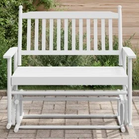 Banco deslizante madera maciza de álamo blanco 118x70x104,5 cm de , Mecedoras - Ref: Foro24-4008868, Precio: 157,58 €, Descue...