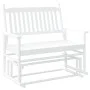 Banco deslizante madera maciza de álamo blanco 118x70x104,5 cm de , Mecedoras - Ref: Foro24-4008868, Precio: 157,58 €, Descue...