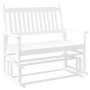 Banco deslizante madera maciza de álamo blanco 118x70x104,5 cm de , Mecedoras - Ref: Foro24-4008868, Precio: 117,71 €, Descue...