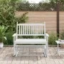 Banco deslizante madera maciza de álamo blanco 118x70x104,5 cm de , Mecedoras - Ref: Foro24-4008868, Precio: 157,58 €, Descue...