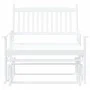 Banco deslizante madera maciza de álamo blanco 118x70x104,5 cm de , Mecedoras - Ref: Foro24-4008868, Precio: 157,58 €, Descue...