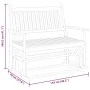 Banco deslizante madera maciza de álamo blanco 118x70x104,5 cm de , Mecedoras - Ref: Foro24-4008868, Precio: 157,58 €, Descue...